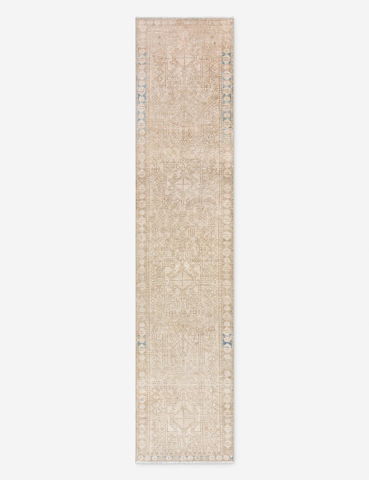 Tapis de couloir vintage turc en laine noué à la main n° 292, 75 x 300 cm