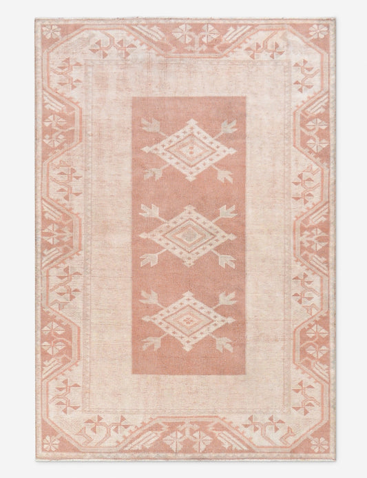 Tapis turc vintage en laine noué à la main n° 519, 3'10 x 5' 7