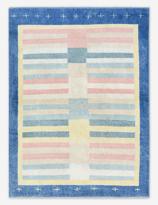 Tapis turc vintage en laine noué à la main n° 521, 3' 10 X 5' 1