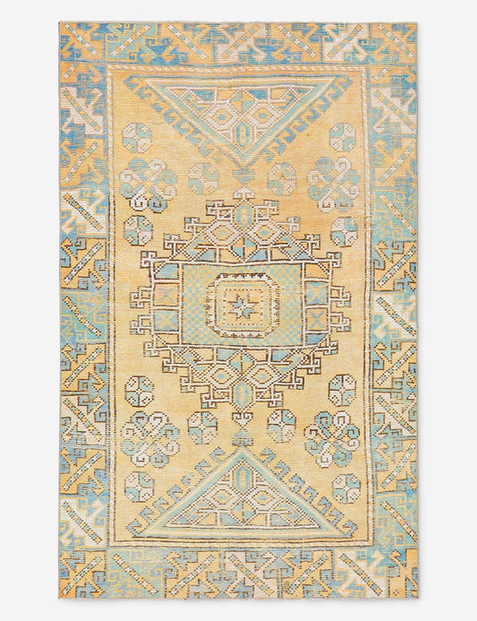 Tapis turc vintage en laine noué à la main n° 522, 90 cm x 160 cm