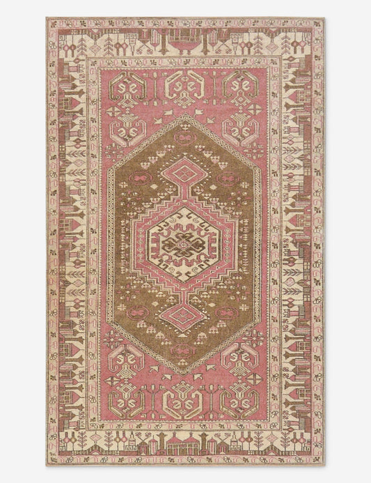 Tapis turc vintage en laine noué à la main n° 524, 95 x 170 cm