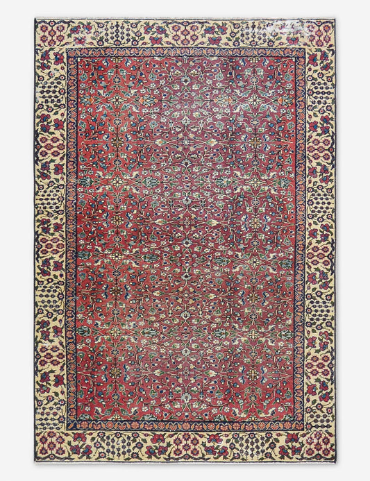 Tapis turc vintage en laine noué à la main n° 526, 90 x 150 cm