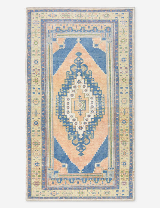 Tapis turc vintage en laine noué à la main n° 530, 1,65 m x 3 m