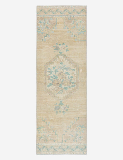 Tapis de couloir vintage turc en laine noué à la main n° 294, 95 cm x 270 cm