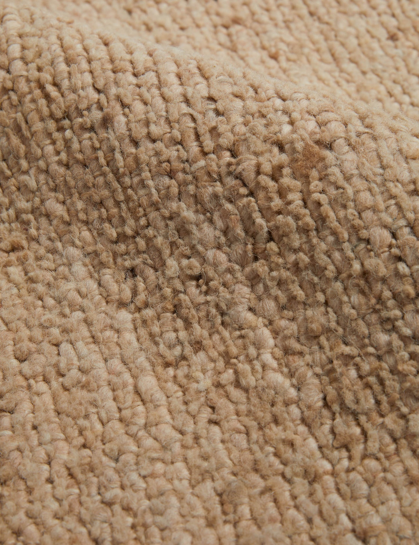 Échantillon de tapis en laine tissé à la main Barco personnalisé 5,5 x 6, Cognac
