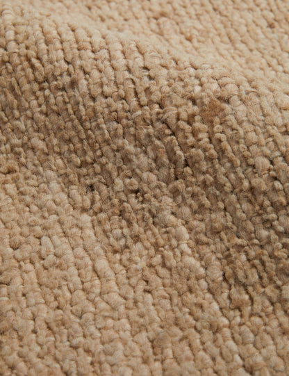Échantillon de tapis en laine tissé à la main Barco personnalisé 5,5 x 6, Cognac