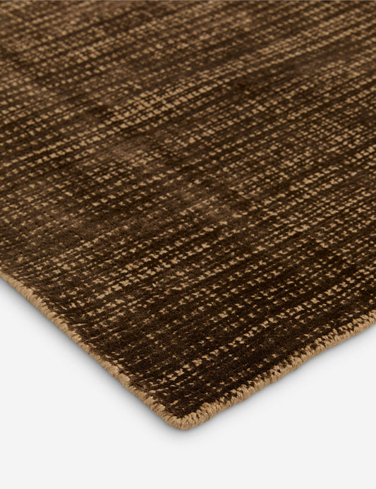 Échantillon de tapis tissé à la main Danka, chocolat 12 x 12