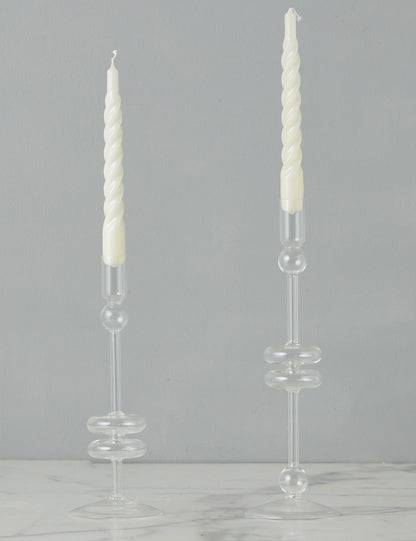 Paire de bougeoirs en verre (lot de 2) par etúHOME