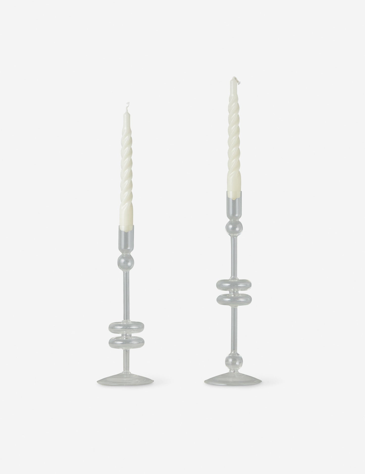 Paire de bougeoirs en verre (lot de 2) par etúHOME