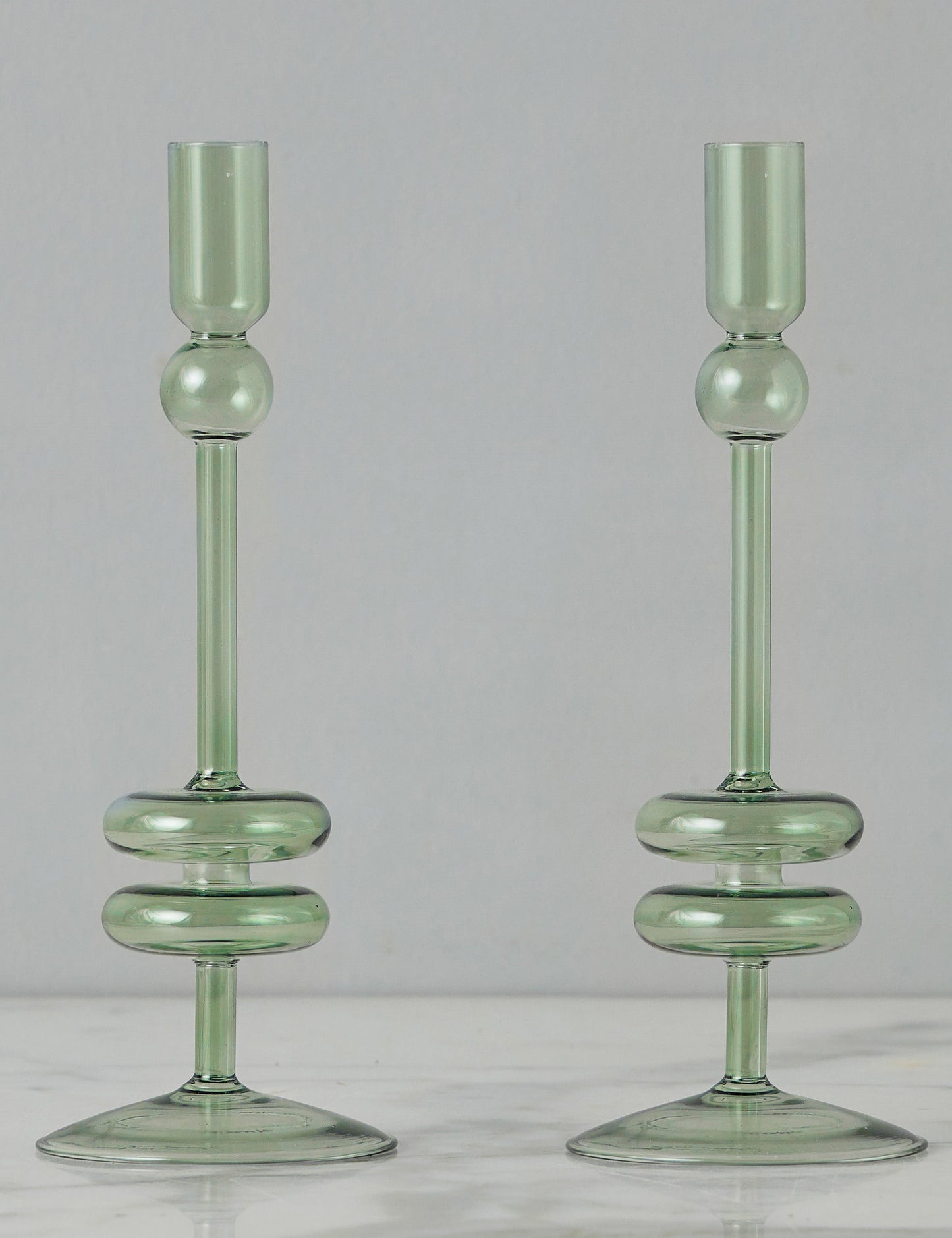 Paire de bougeoirs en verre (lot de 2) par etúHOME