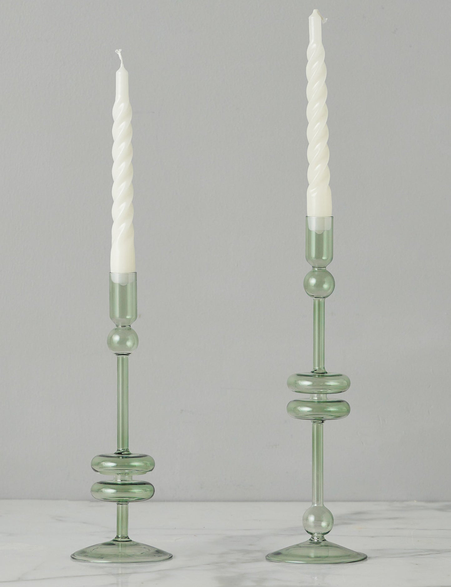 Paire de bougeoirs en verre (lot de 2) par etúHOME