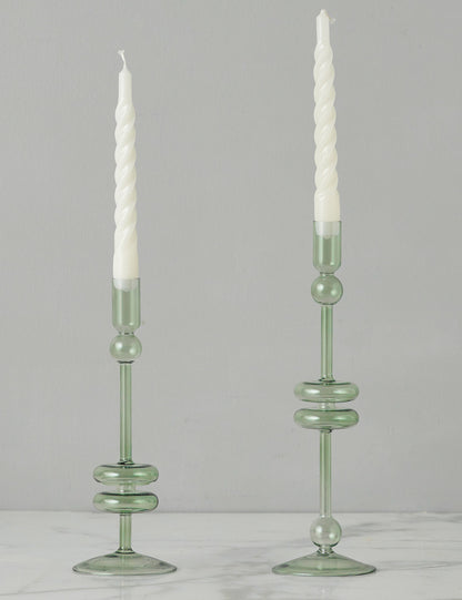 Paire de bougeoirs en verre (lot de 2) par etúHOME