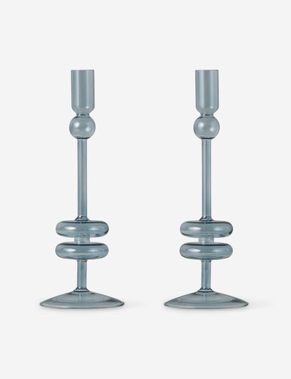 Paire de bougeoirs en verre (lot de 2) par etúHOME