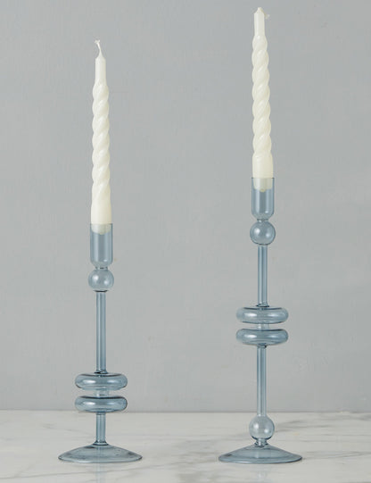 Paire de bougeoirs en verre (lot de 2) par etúHOME