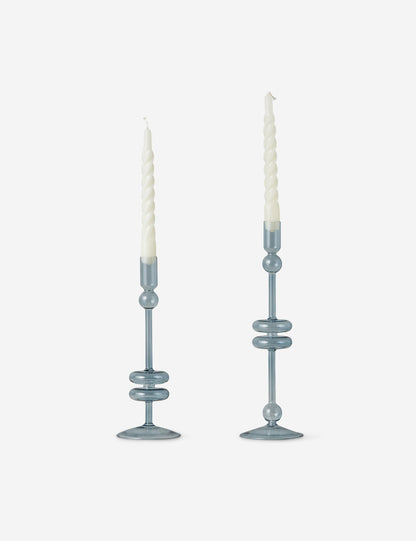 Paire de bougeoirs en verre (lot de 2) par etúHOME