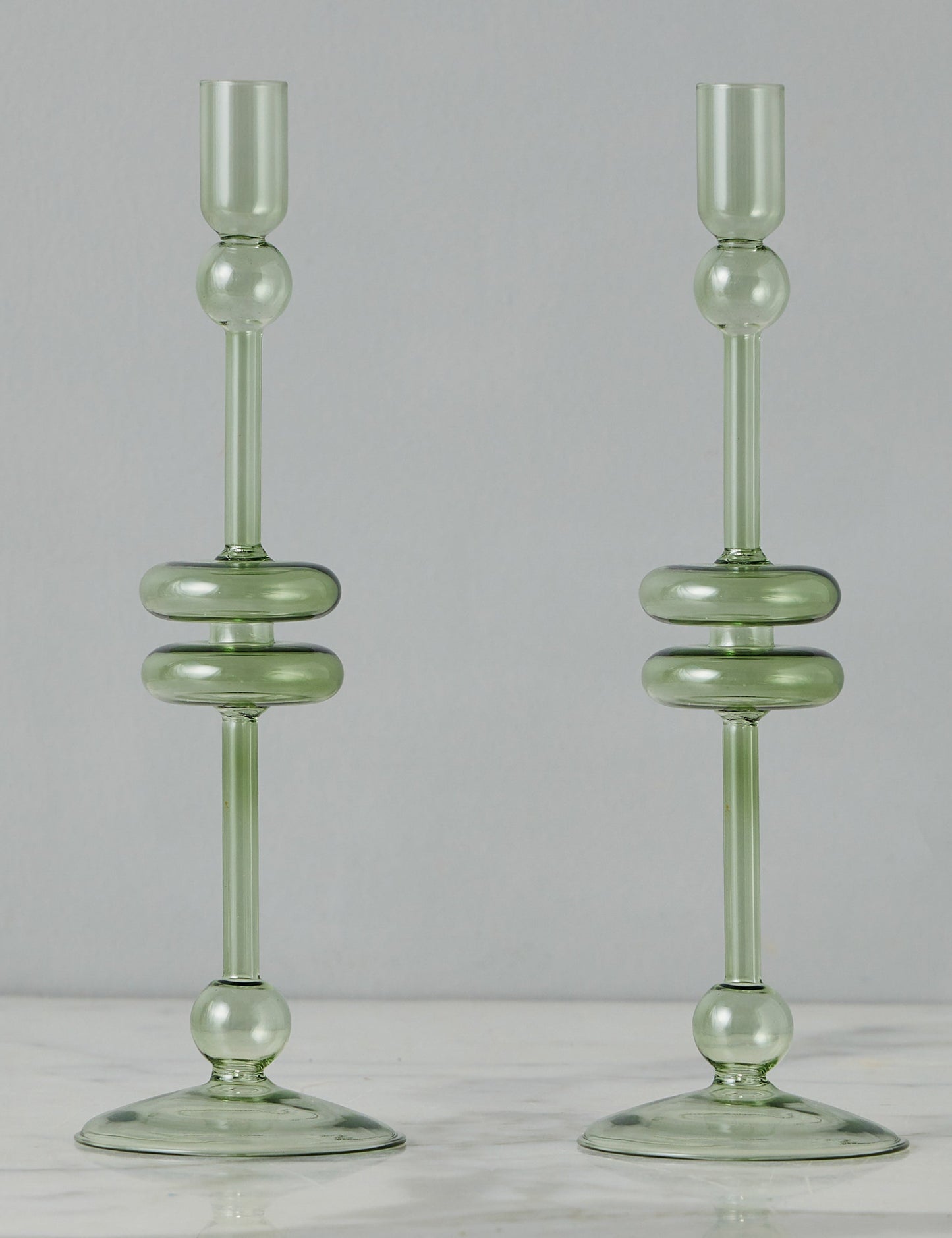 Paire de bougeoirs en verre (lot de 2) par etúHOME