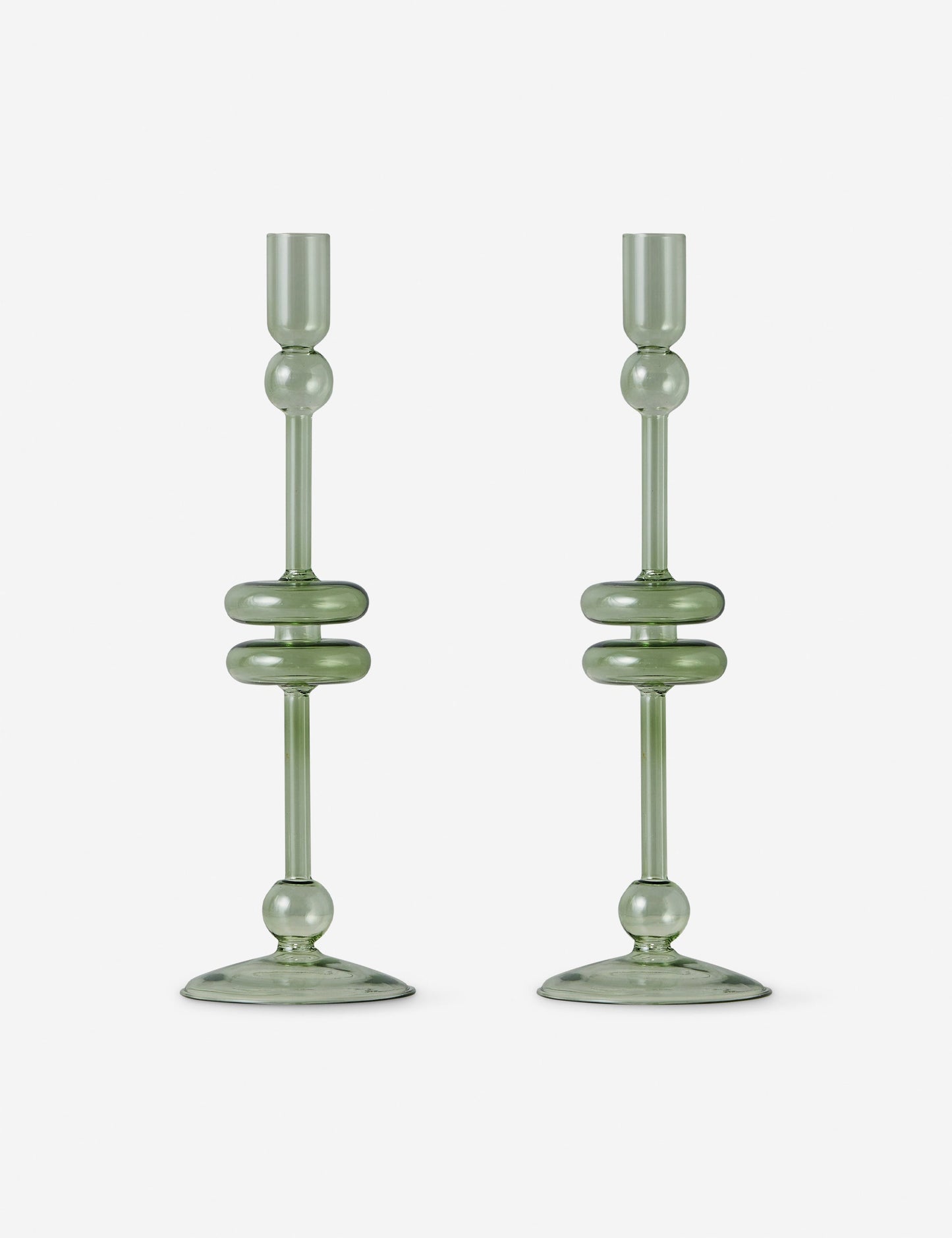 Paire de bougeoirs en verre (lot de 2) par etúHOME