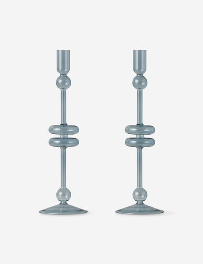 Paire de bougeoirs en verre (lot de 2) par etúHOME
