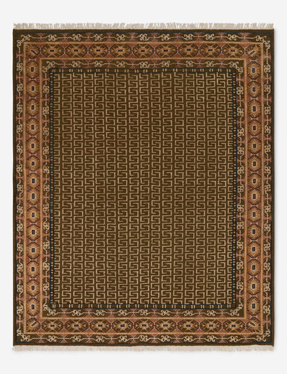 Échantillon de tapis en laine noué à la main Manca 12 x 12