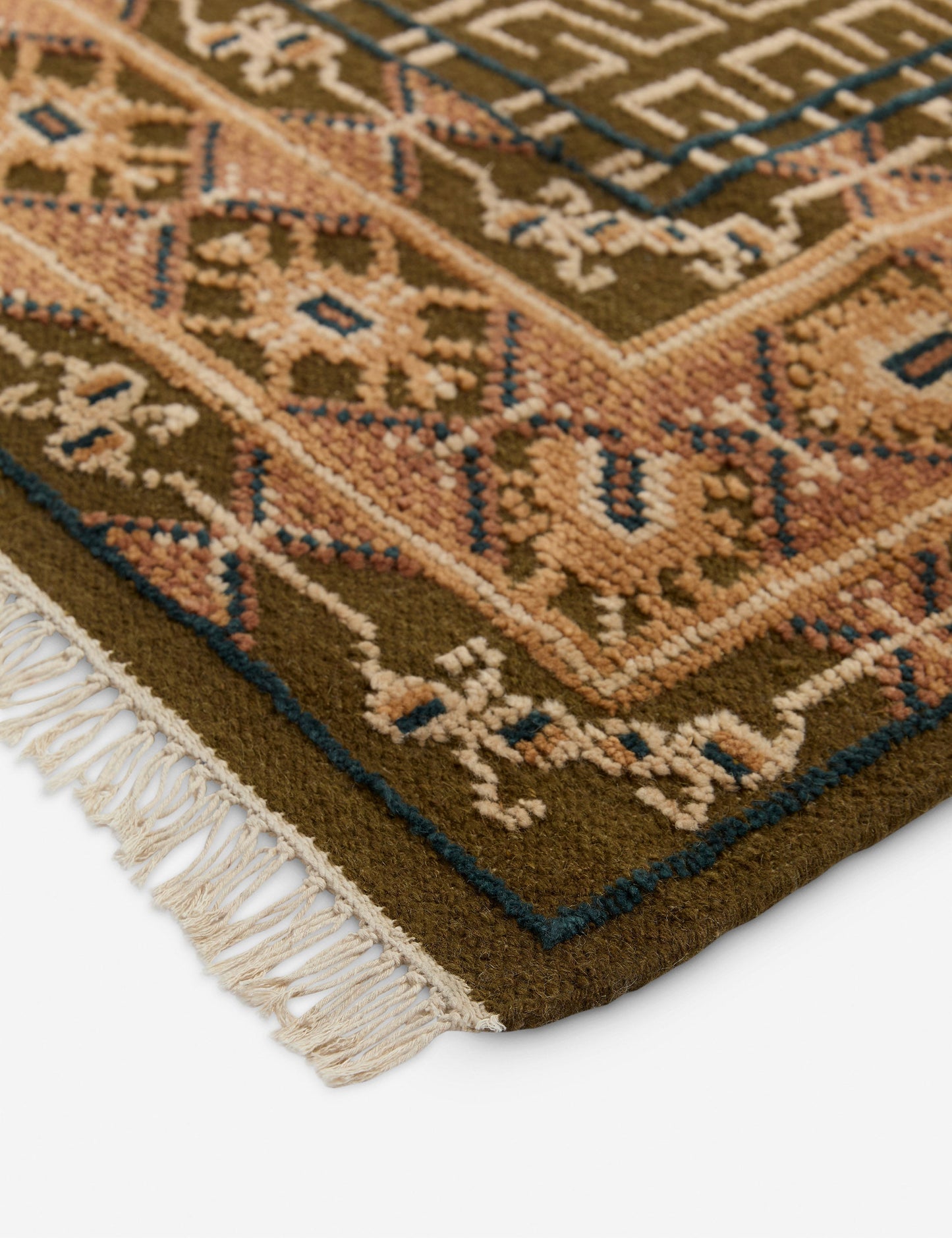 Échantillon de tapis en laine noué à la main Manca 12 x 12