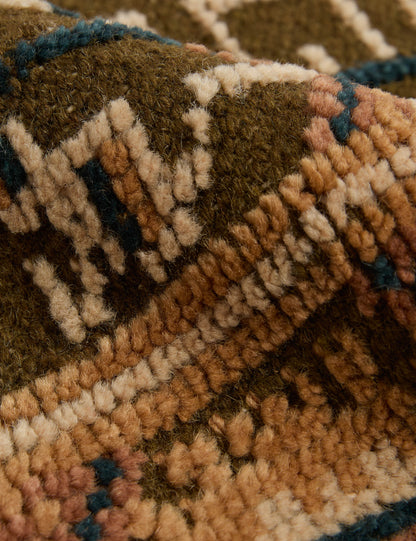 Échantillon de tapis en laine noué à la main Manca 12 x 12