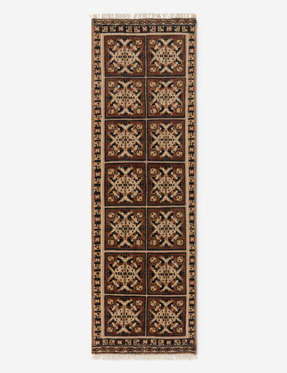 Échantillon de tapis en laine noué à la main Ovidi 12 x 12