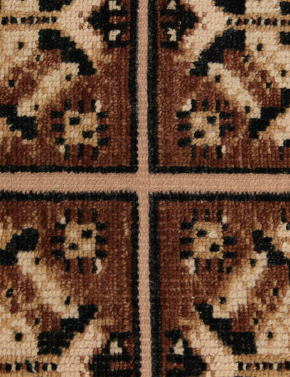 Échantillon de tapis en laine noué à la main Ovidi 12 x 12
