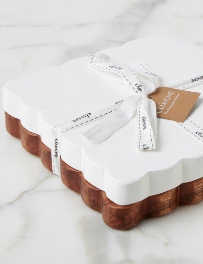 Planches à fromage festonnées en bois (lot de 2) par etúHOME