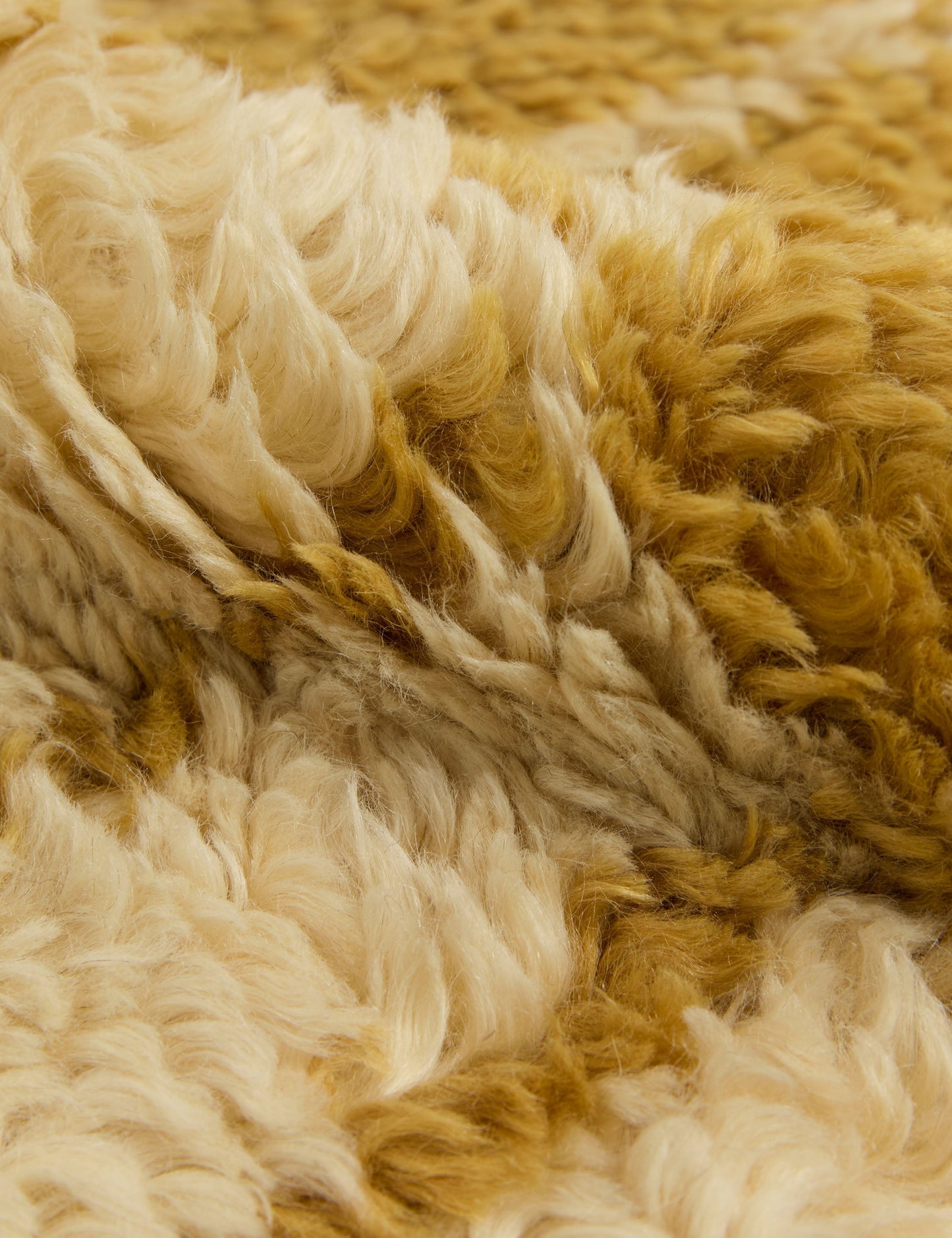 Échantillon de tapis à poils longs en laine noué à la main Bhari 12 x 12