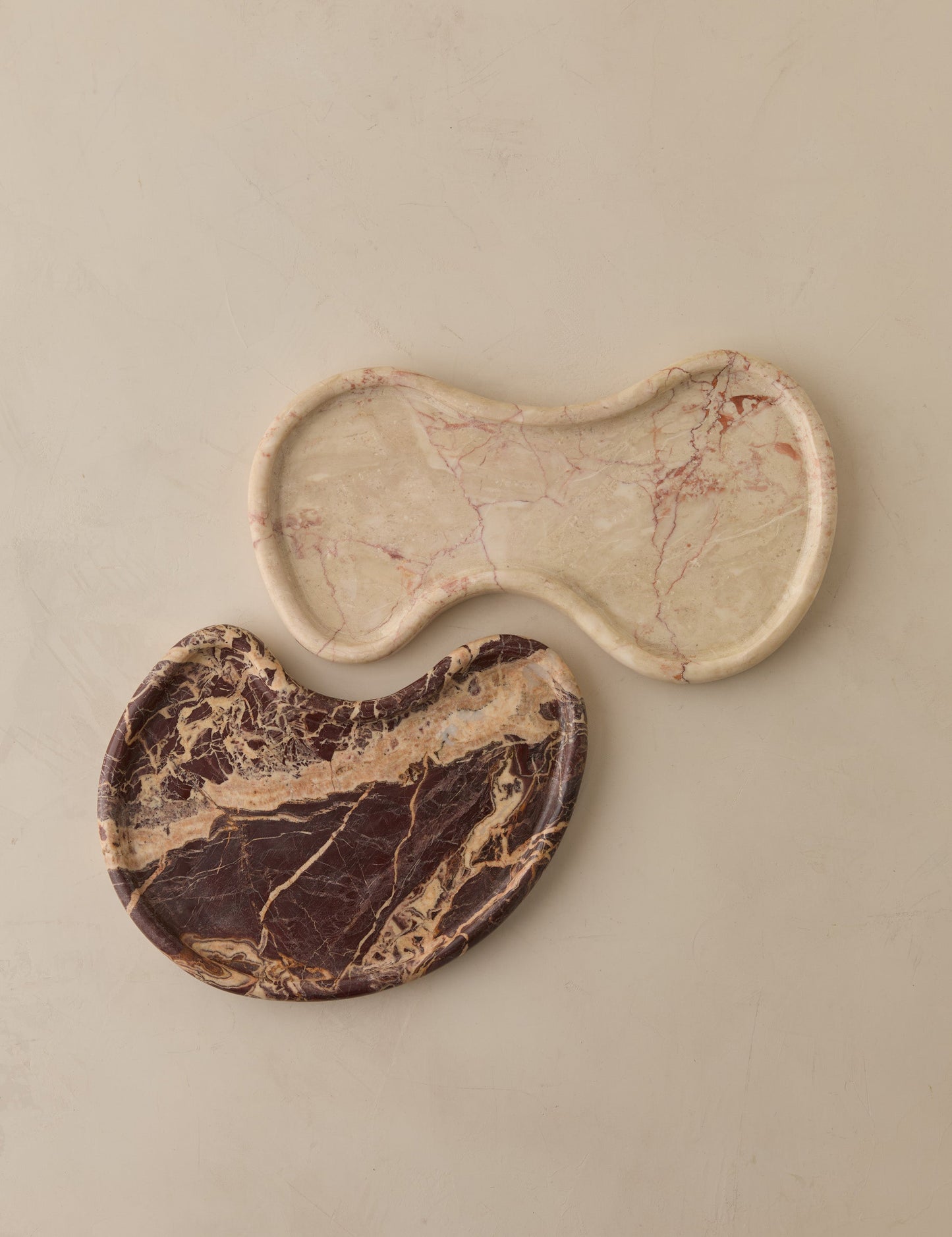 Plateaux en marbre Sorley (lot de 2)