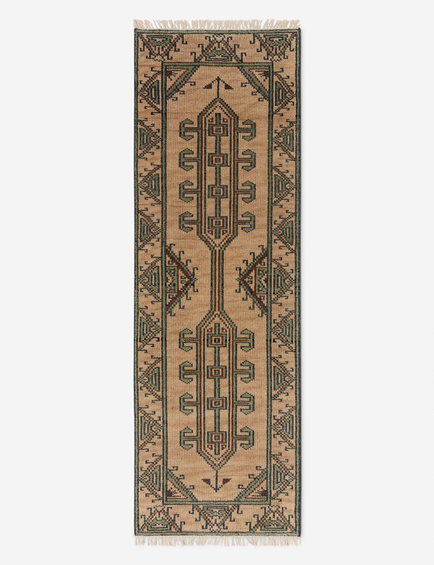 Échantillon de tapis en laine noué à la main Vishal 12 x 12