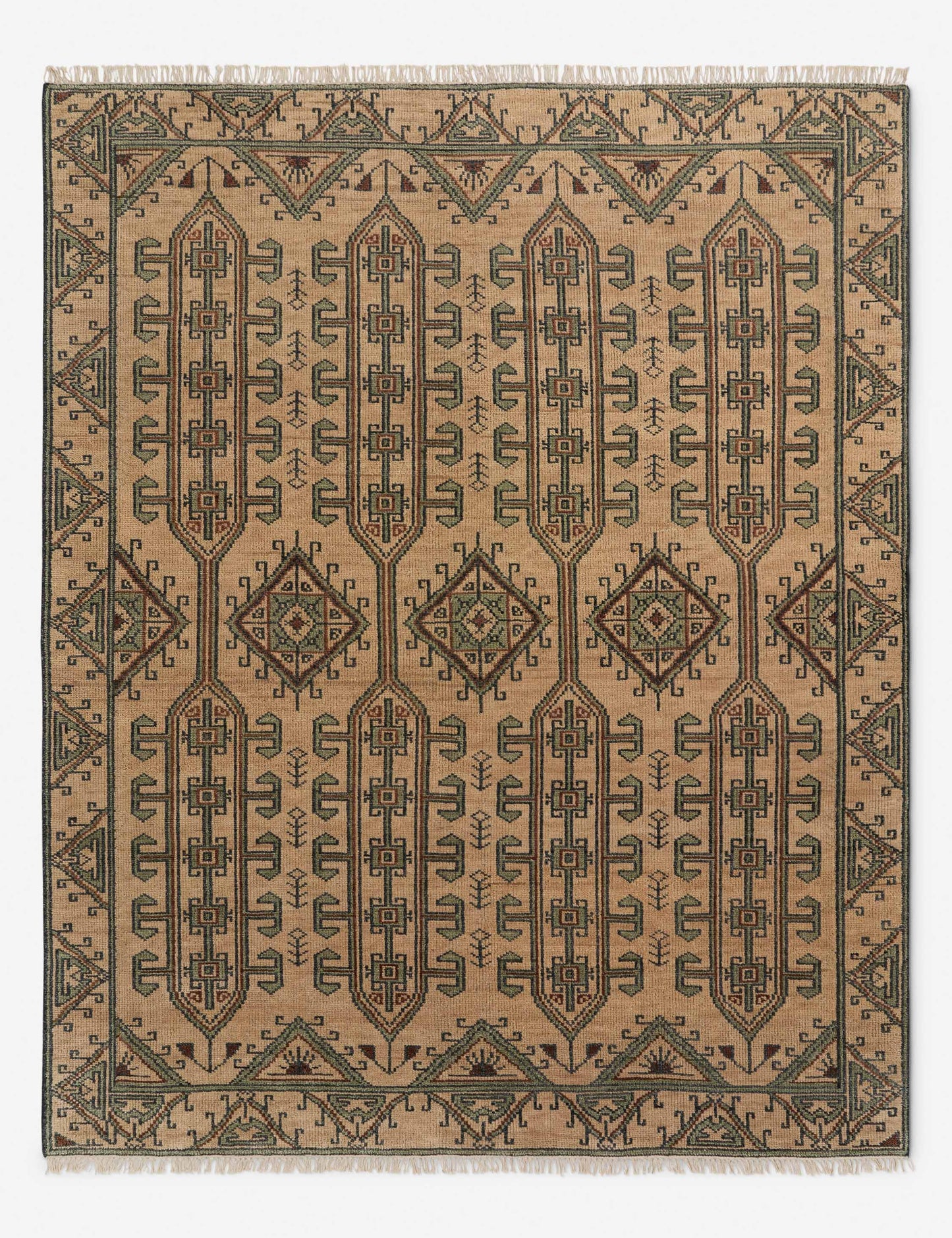 Échantillon de tapis en laine noué à la main Vishal 12 x 12