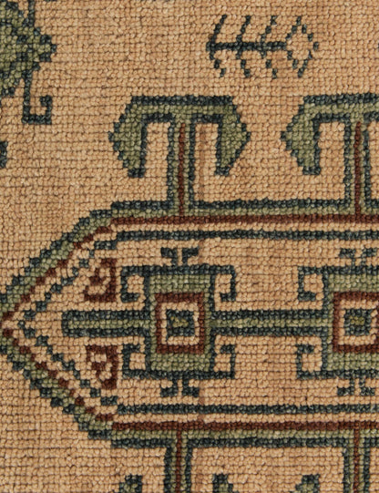 Échantillon de tapis en laine noué à la main Vishal 12 x 12